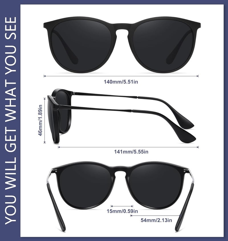 WOWSUN Retro sunglasses womens 2024 trendy round classic glasses - Image 5